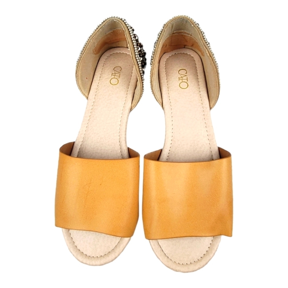 CATO Beads & Gems embellished Slide On Flat Sandals‎